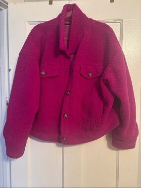 Forever 21 Hot Pink Sherpa Jacket
